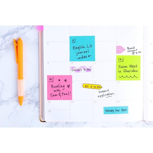 Post-it® Notes Cube, 400 Total Notes, 3" x 3", Bright Colors - Picture 4 of 5