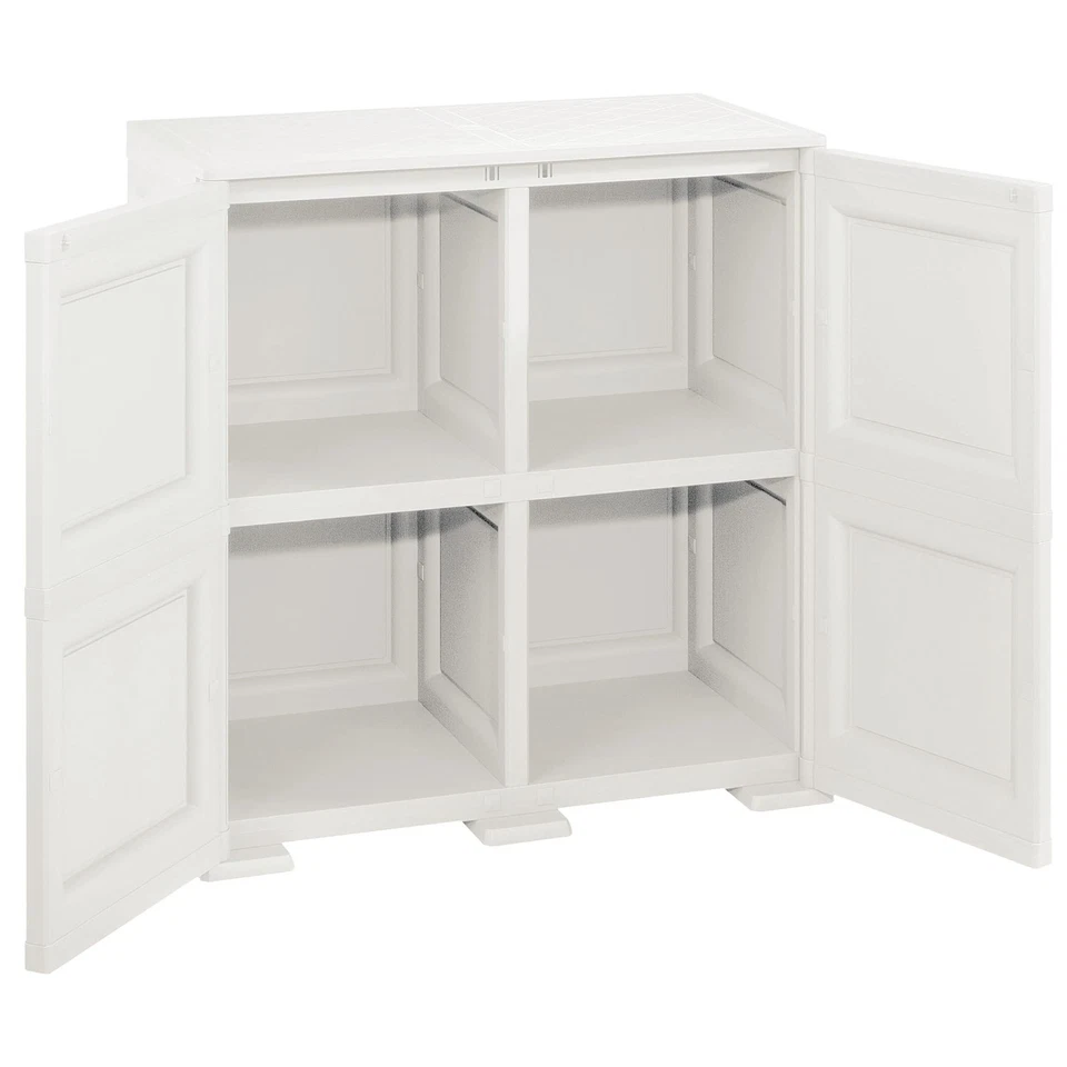 Omnimodus Armario de Almacenamiento de Plástico con Puertas; Armario Ligero con 1 Ella... Foto 2 de 4