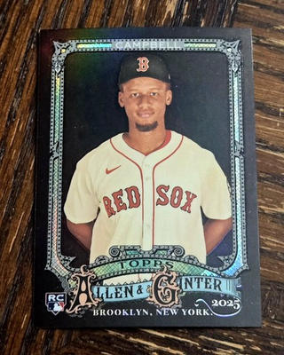 #ad 2025 Topps Allen amp; Ginter X KRISTIAN CAMPBELL Chrome Black Refractor RC $49.99