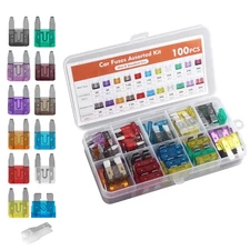 Car Fuse Assortment Assorted Kit Blade Set 100pc for Auto Truck Automotive