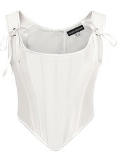 Scarlet Darkness White Corset Top Women s US 12 Lace Up Renaissance Cottagecore