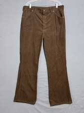Vtg Big Hank Mens Corduroy Bell Bottoms 39  X31   10.5  Flare Retro 70  s