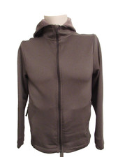 Men s Full Zip Stretch Poly Hoodie Sweater S Olive Green All In Motion Hooded