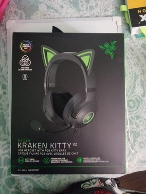 Razer Kraken Kitty V2 RGB USB Gaming Headset Black Stream Reactive Mic