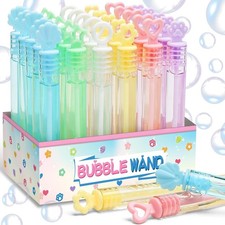 Bubble Favors 30 Pack Mini Bubbles with Gift Box Pastel Wand Sticks Party Bulk