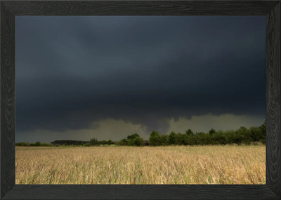 Dunkle stürmische Wolken über Co gerahmtes Wandbild Poster Leinwanddruck Bild