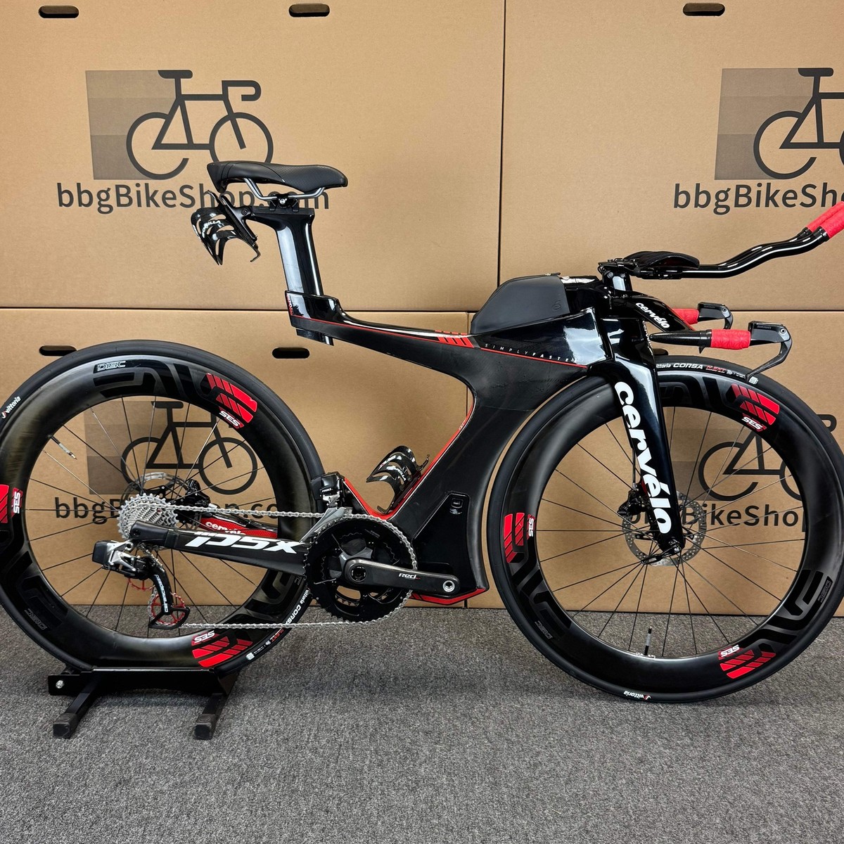 Demo Cervelo P5X, Sram Red eTap, Enve Wheels, Carbon Triathlon
