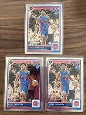 2023-24 PANINI NBA HOOPS PREMIUM STOCK 3X AUSAR THOMPSON RC# 100 DETROIT PISTONS