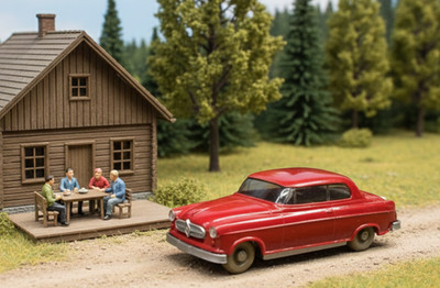 Wiking Borgward Isabella braunrot 1961-62 m. ZH Dach NICHT eingedrückt TOP