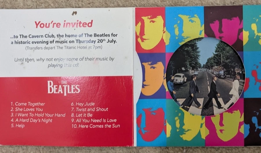 Exxonmobil Beatles CD for Cavern Night 20th 2017 10 tracks - Image 3 of 4