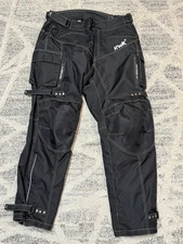 HWK Motorcycle Pants Mens Sz L Black Motorsport Bike Padded Inseam 30 USA