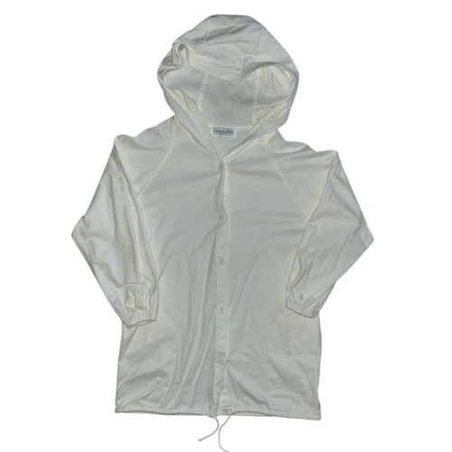 Giacca copricostume bianca Christian Dior Beachwear vintage leggera Petite donna