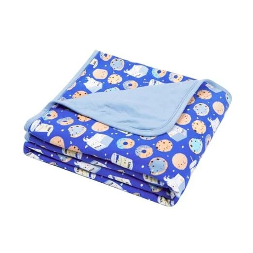 Supersoft Baby Blankets for Girls Boys, Rayon Made from Bamboo Blue Dessert