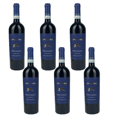 Epicuro Nero d'Avola DOP, trocken, sortenreines Weinpaket (6x0,75l)