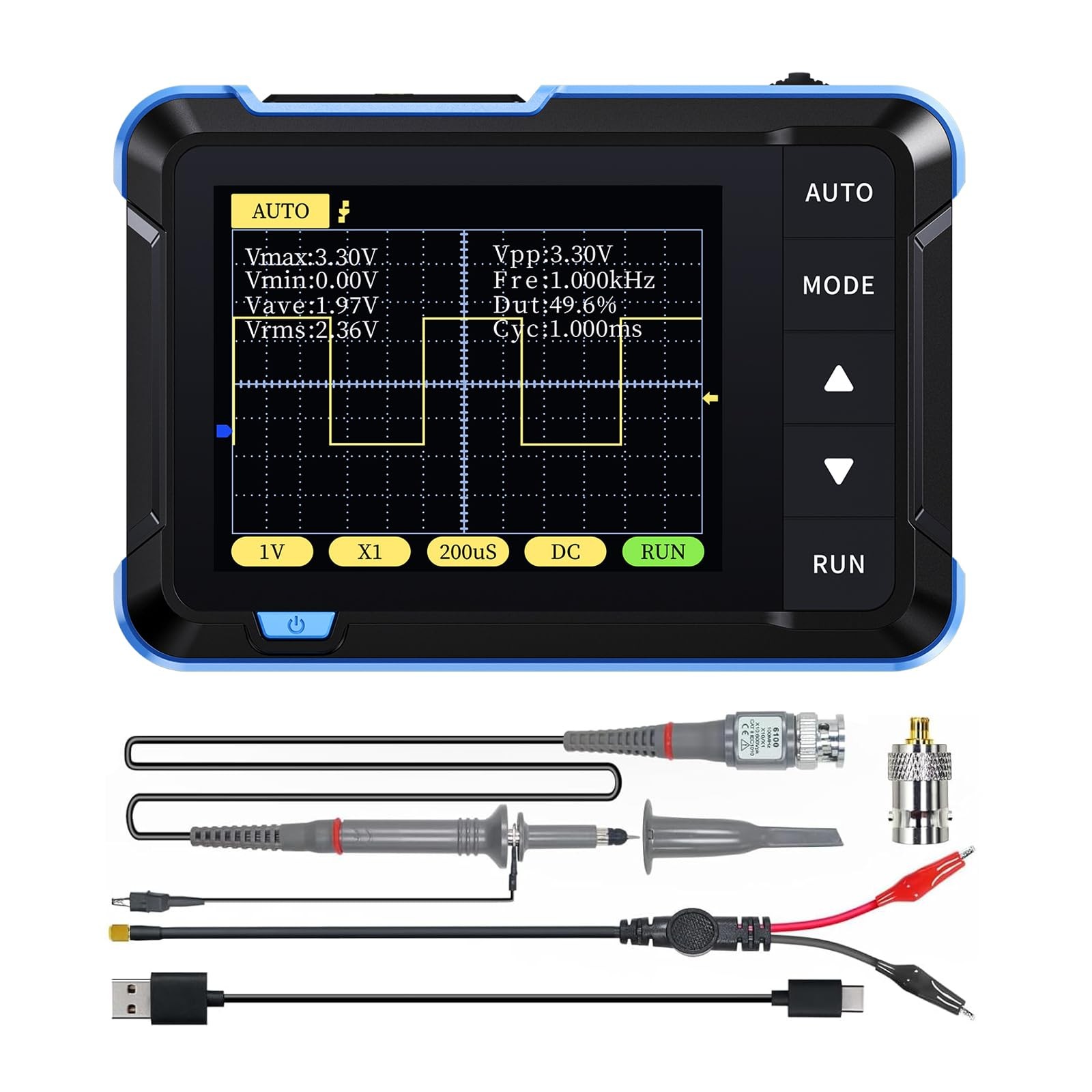 Handheld Digital Oscilloscope Multimeter, DSO152 2.8 Kit - Portable Automotive