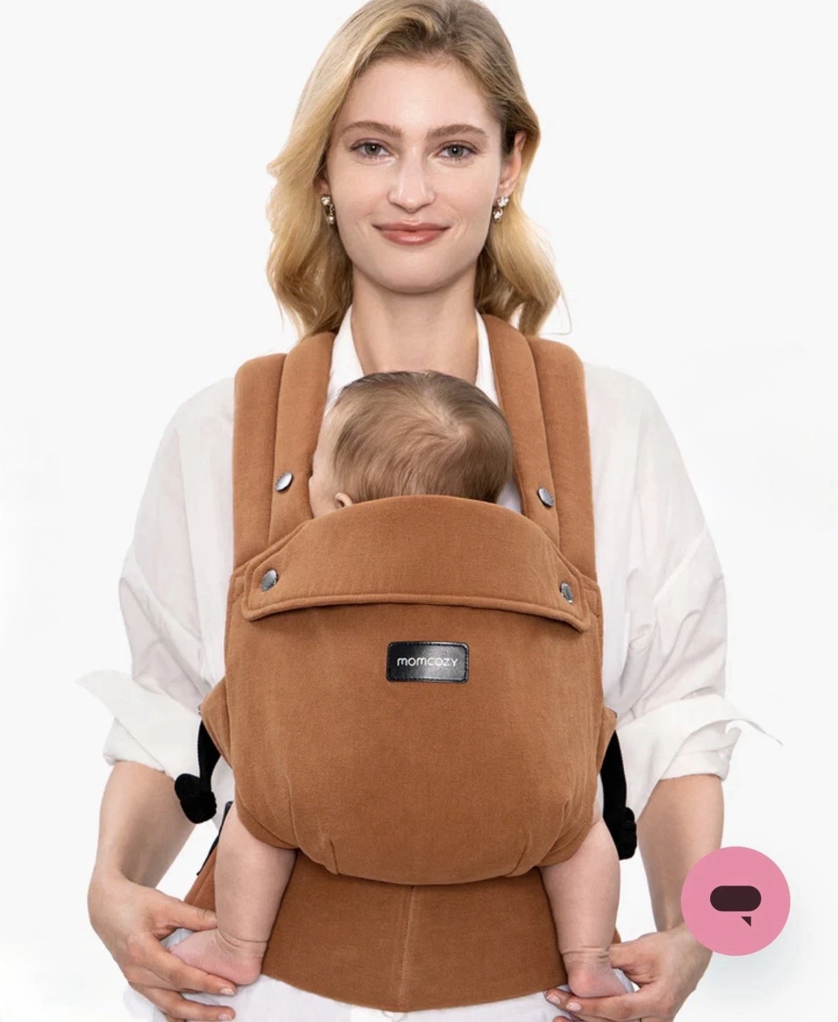 Momcozy Baby Carrier with Natural Cotton Linen - Light Amber