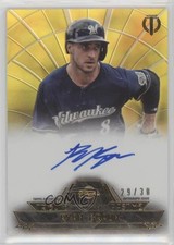 2014 Topps Tribute to the Pastime Auto Yellow 29/30 Ryan Braun #TPT-RB Auto q3x