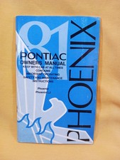 1981 Pontiac Phoenix Owners Manual Nice Condition Free Shipping