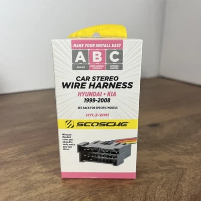 SCOSCHE Car Stereo Wire Harness HYO3-WM1 Hyunda/Kia 99-08 Pwr/Speaker Connector - image 1 of 4