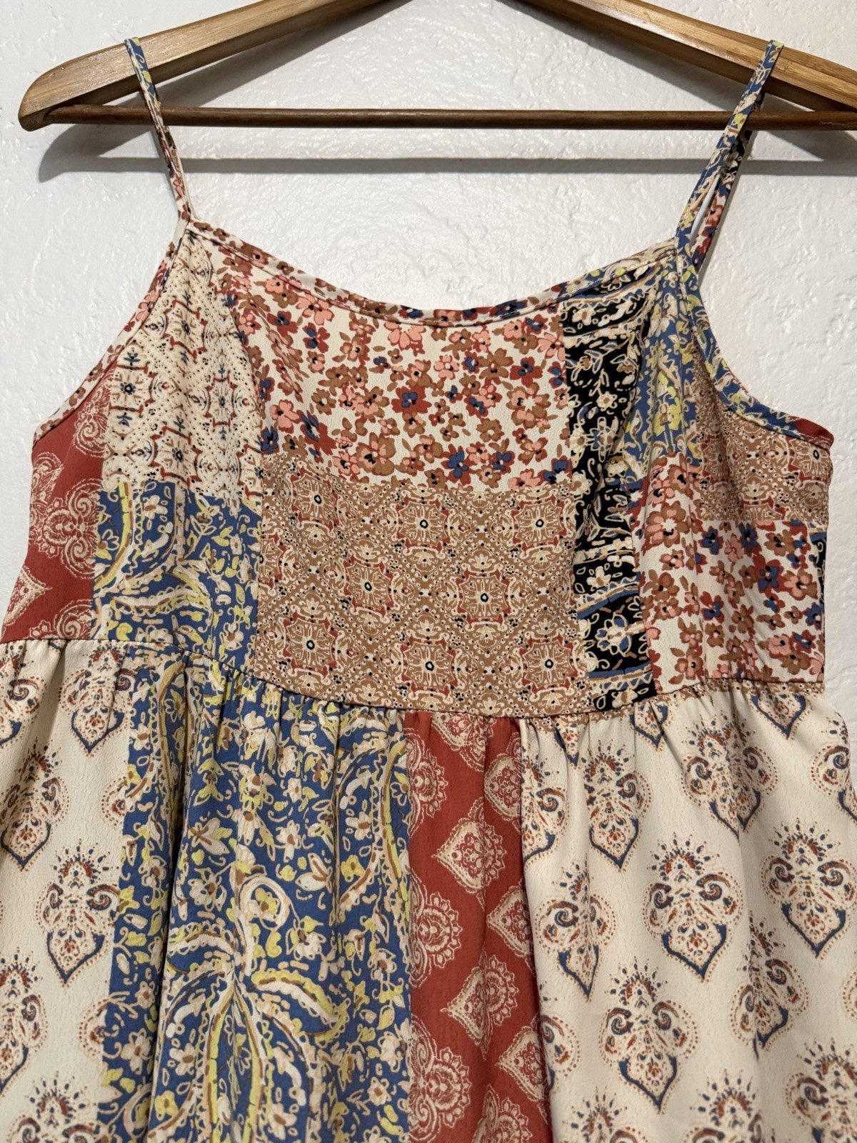 Altar'd State Mini Dress Medium Patchwork Boho Ch… - image 2