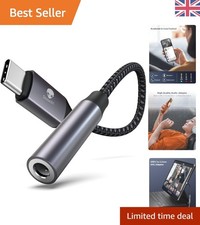 USB C to 3.5mm Jack Adapter - Hi-Res Audio Dongle for iPhone 15/Pro/Max