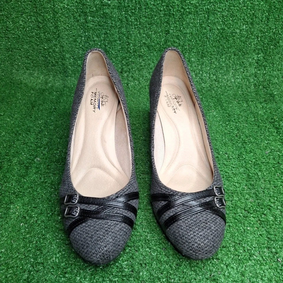 Женская ткань Life Stride Velocity 9,5 на каблуке Micky Tweed черная белая 3 дюйма - Изображение 4 из 4