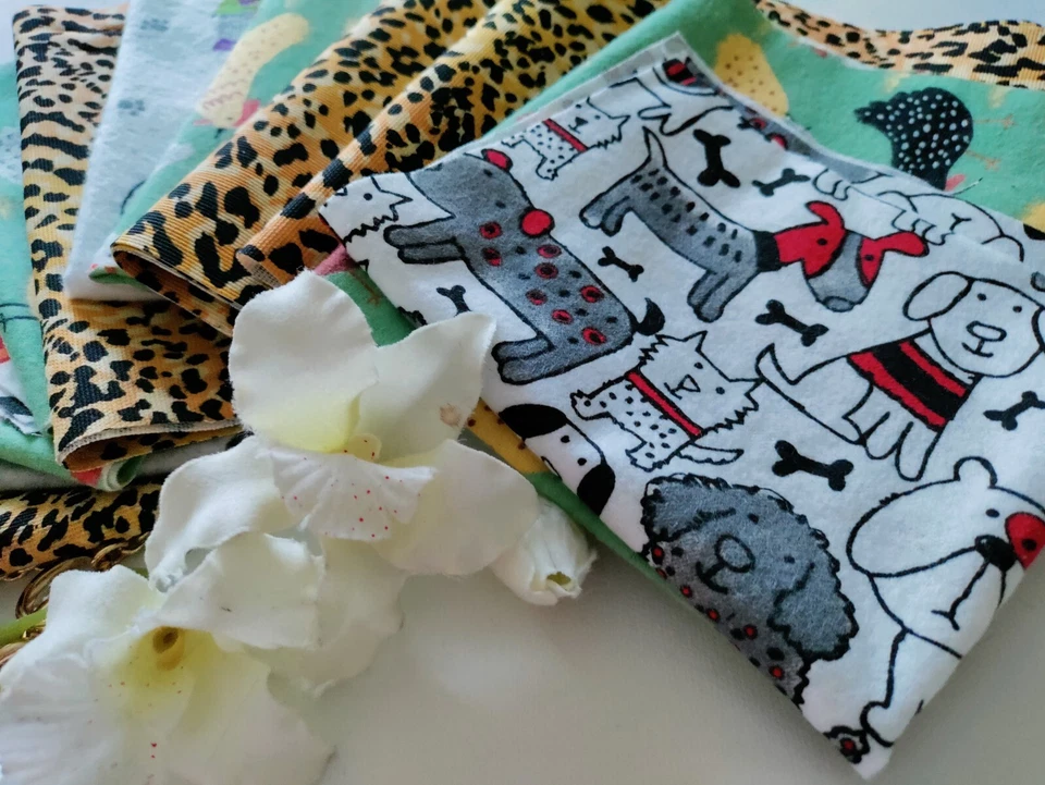 Restos de tela, 1/2 libra, caja misteriosa, franela 100% algodón, ¡o algodón! Foto 4 de 4