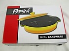 Parini Oval Yellow Ceramic Nonstick Bakeware/Casserole, With Lid,