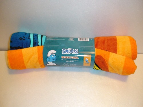 TELI MARE PUFFI CARREFOUR SMURFS BEACH TOWEL SCHTROUMPF SCHLUMPF GOLOSONE SCELTA - Photo 8/12