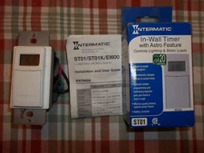 Intermatic ST01 7-Day Programmable In-Wall Digital Timer White 15 Amp 120-277VAC