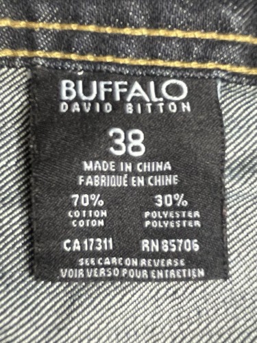 Pantalones de mezclilla Buffalo David Bitton Travis Basic 38x32 azul oscuro para hombre - Imagen 8 de 21