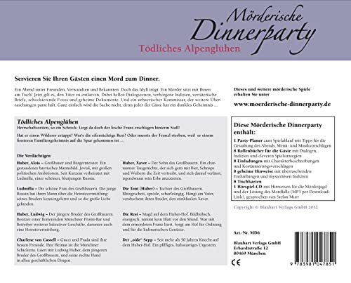Mörderische Dinnerparty – Tödliches Alpenglühen - Krimidinner für zuhause für... - Bild 8 von 8
