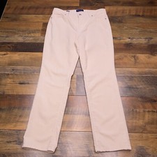 Talbots Corduroy High Waist Straight Leg Jeans 8 Petite Beige Stretch