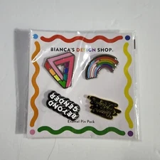 Bianca's Design Shop Enamel Pin Pack Set Gay Pride Rainbow LGBTQ+ New