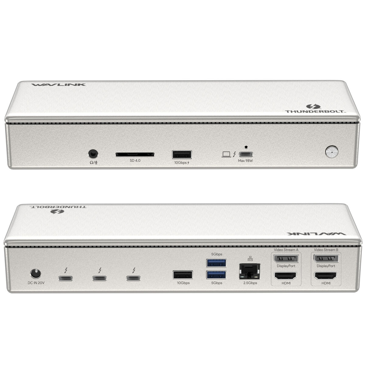 Thunderbolt 4 Dock 8K Quad 4K Display 40Gbps 98W Charging Thunderbolt 4 Dock 8K Quad 4K Display 40Gbps 98W Charging