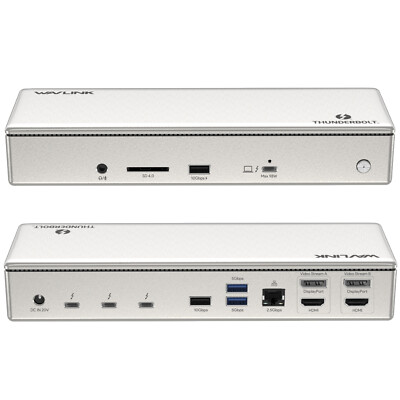 WAVLINK Thunderbolt 4 Dockingstation 4x 4K Monitore 98W Ladeleistung 10Gbps USB