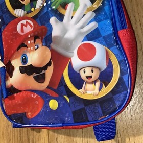 Super Mario Bros Backpack 11" Toddler Luigi Blue Red Nintendo NES Bag Small