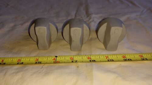 3 Weber silver Brand Grill BBQ Control Knobs.