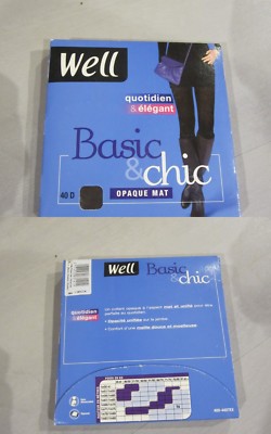 Collant Opaque LE BOURGET Voilance Taille 3 - Noir, Polyamide, Neuf Avec étiquettes