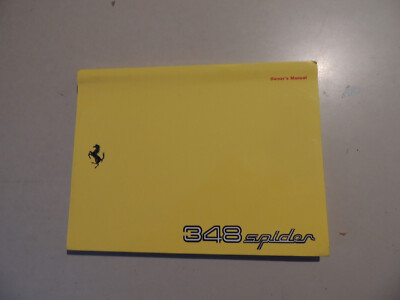 Ferrari 348 Spider 1995 US-Modell Owner s manual Notice d entretien Handbuch