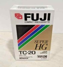FUJI BRAND VHS-C TC-20 Super HG BLANK 44m / 144  Cassette New Sealed TC-20SHG