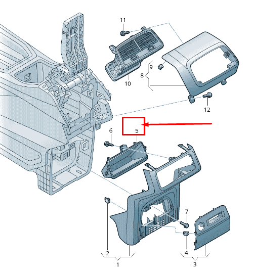 NOUVELLE CLOISON DE CONSOLE ARRIÈRE AUDI E-TRON GEN 4KE8633006PS ORIGINALE