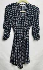 Daniel Rainn Black & White Checkered Dress Lined Sz XS