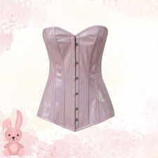 Holographic Pink Corset Top Shiny Bustier Waist Trainer Goth Fairycore