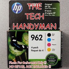 4-PACK HP GENUINE 962 BLACK COLOR INK NO RETAIL BOX OFFICEJET PRO 9020 9025