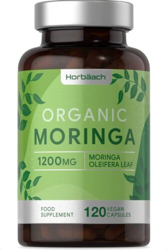 Horbaach Organic Moringa 1200mg 120capsules - BB 12/23 - Picture 1 of 1