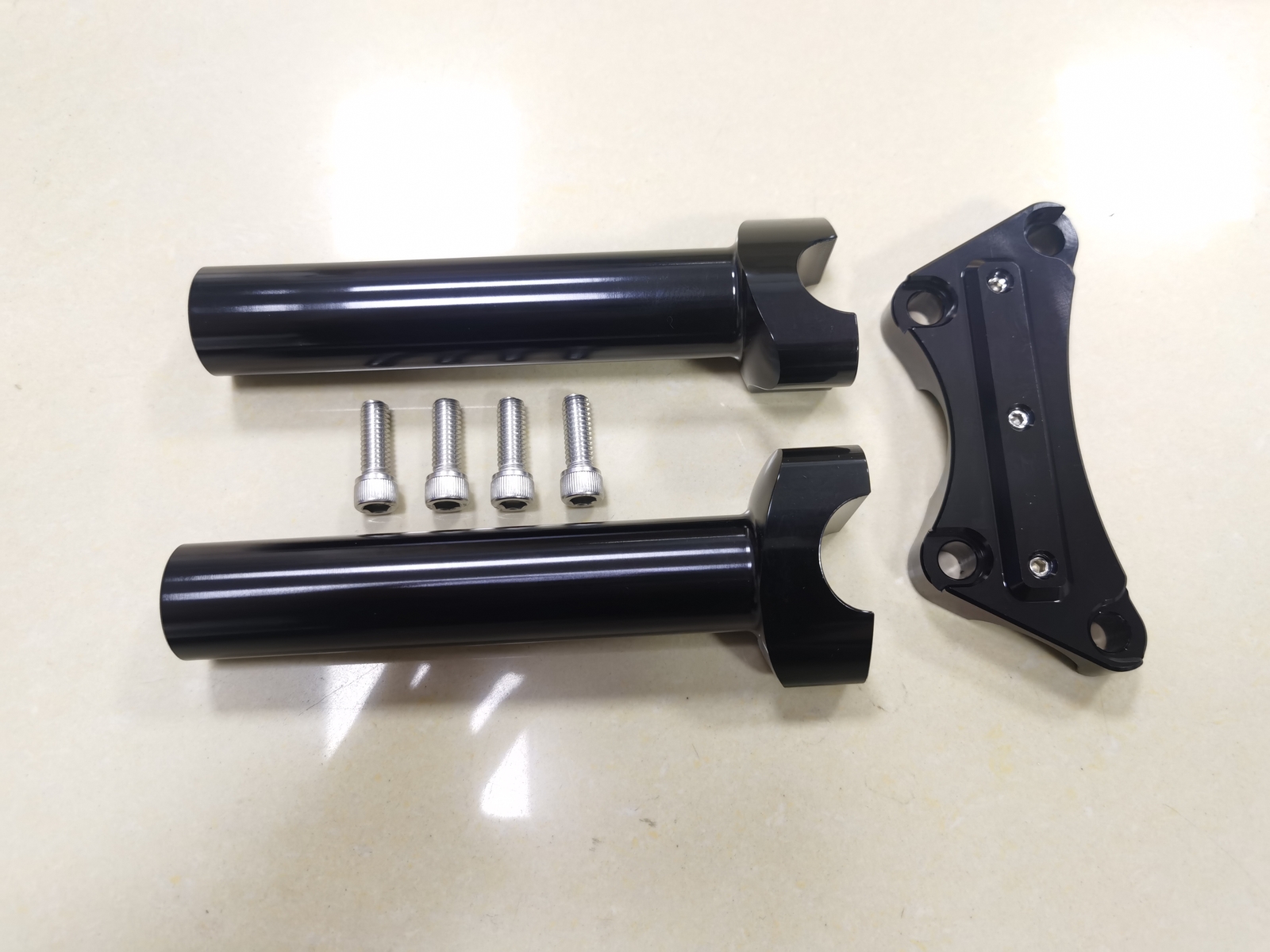 6" Handlebar Risers & Top Clamp 1" Bar for Harley Road King Sportster XL1200 883