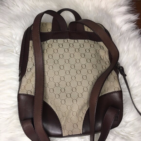 Rare oroton canvas brown leather backpack! | eBay display picture 1