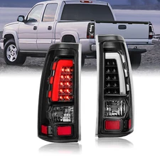 Pair LED Tail Lights For Chevy Silverado GMC Sierra 1500 2500 HD 3500 Rear Lamps