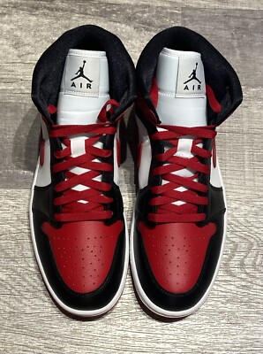 Nike Air Jordan 1 Mid Alternate Bred Toe Women's BQ6472-079 Size